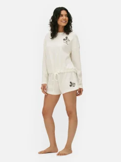 „Disney Micky Maus“ Schlafshorts Mit Waffelstruktur