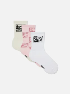 „Disney Micky Maus X Keith Haring“ Crew-Socken, 3er-Pack