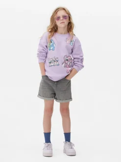 „Disney Stitch & Engel“ Sweatshirt Mit Rundhalsausschnitt