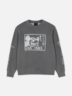 „Disney“ Sweatshirt In Acid-Wash-Optik