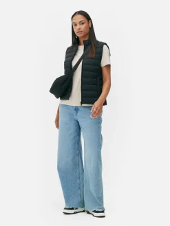 Dünne Weste Mit Trichterkragen