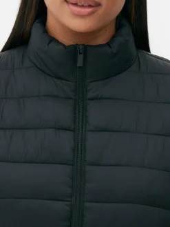 Dünne Weste Mit Trichterkragen