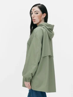 Dünner Parka-Regenmantel Mit Kapuze