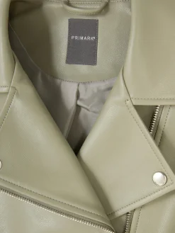 Essential Bikerjacke Aus Kunstleder