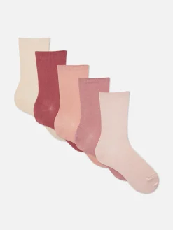 Farblich Abgestimmte Crew-Socken, 5er-Pack
