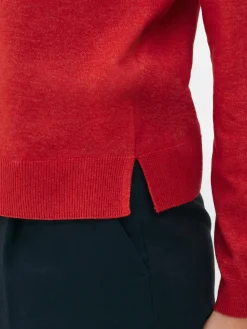 Feinstrick-Rundhalspullover