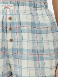 Flanell-Schlafanzugshorts Mit Karomuster