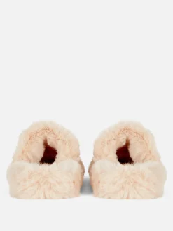 Flauschige Hausschuhe Mit Doppelriemen