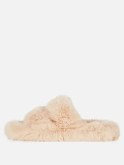 Flauschige Hausschuhe Mit Doppelriemen