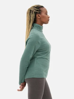 Fleecejacke Mit Halbem Reißverschluss