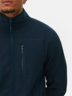 Fleecejacke Mit Trichterkragen Und Reißverschluss