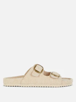 Fußbett-Hausschuhe Aus Filz Mit Zwei Riemen