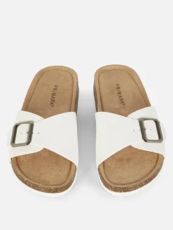 Fußbettsandalen Mit Schnallenriemen