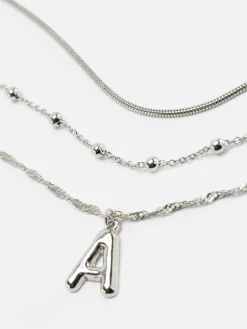 Fußkettchen Mit Initialenanhänger, 3er-Pack