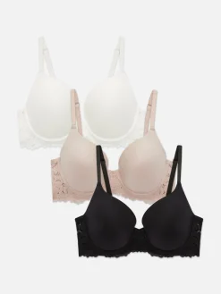Gebürstete T-Shirt-BHs, 3er-Pack