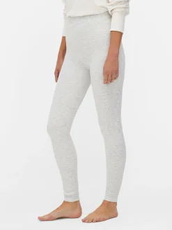 Gefütterte, Melierte Leggings Aus Samt