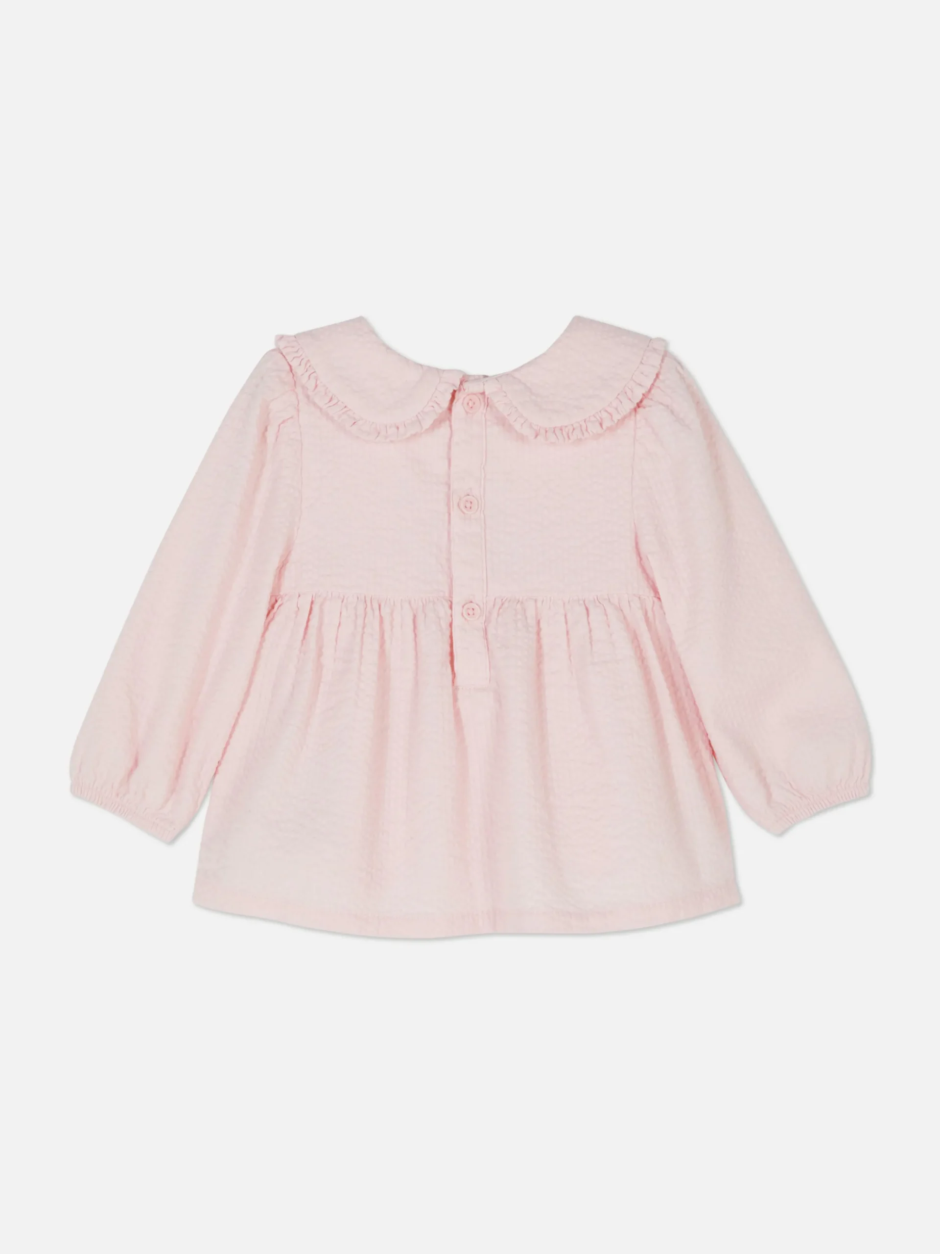 Gekräuselte Bluse Mit Kragen