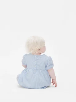 Gekräuselte Hängerbluse Mit Streifenmuster