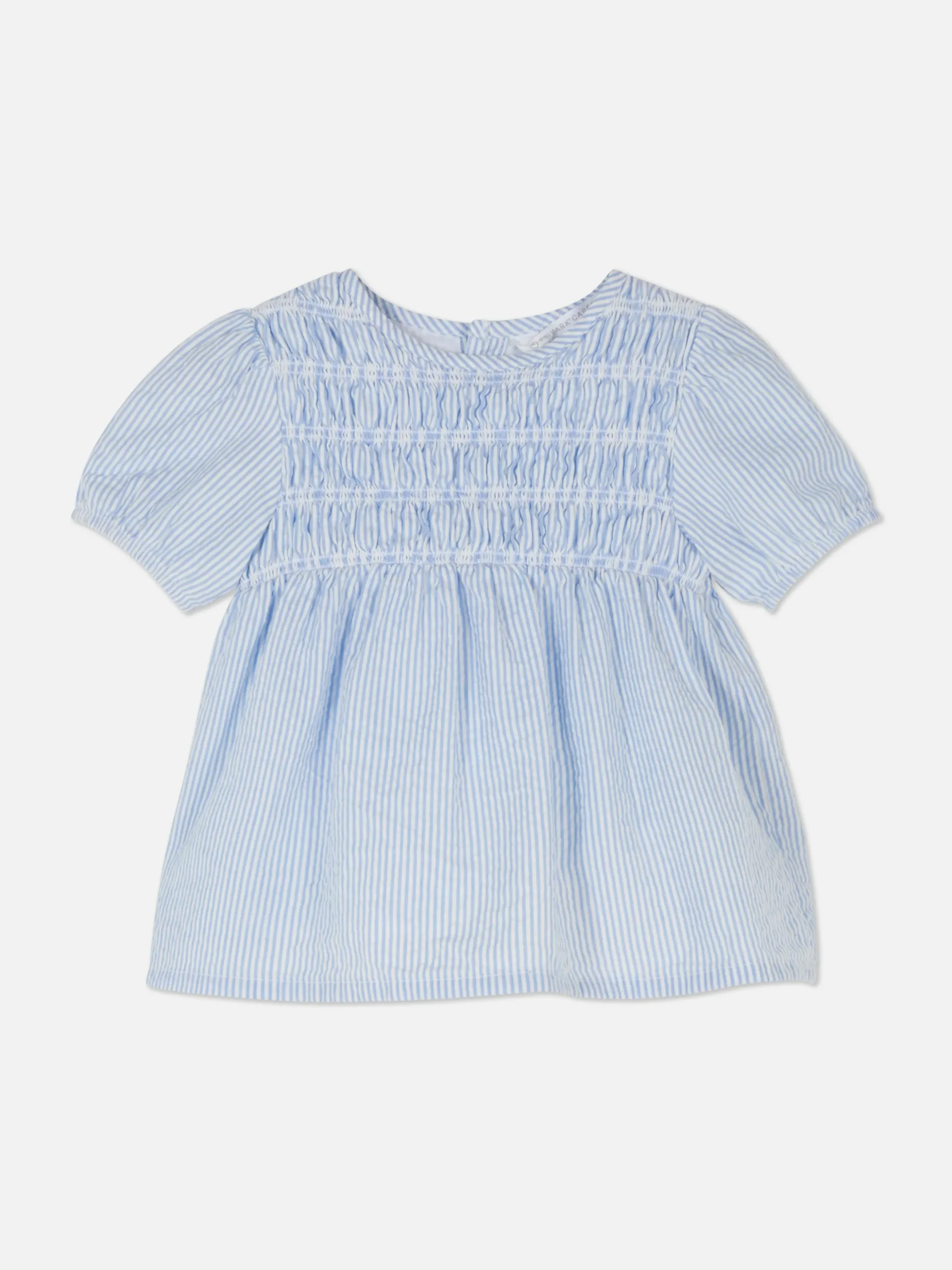 Gekräuselte Hängerbluse Mit Streifenmuster