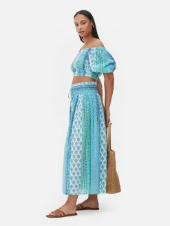 Gemusterter Maxirock Zum Kombinieren