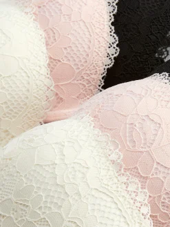 Gepolsterte Push-up-BHs Aus Spitze, 3er-Pack