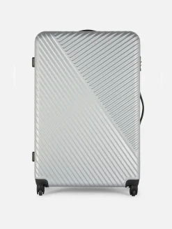 Geriffelter Hartschalenkoffer Mit Vier Rädern