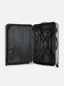 Geriffelter Hartschalenkoffer Mit Vier Rädern