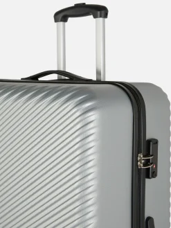 Geriffelter Hartschalenkoffer Mit Vier Rädern