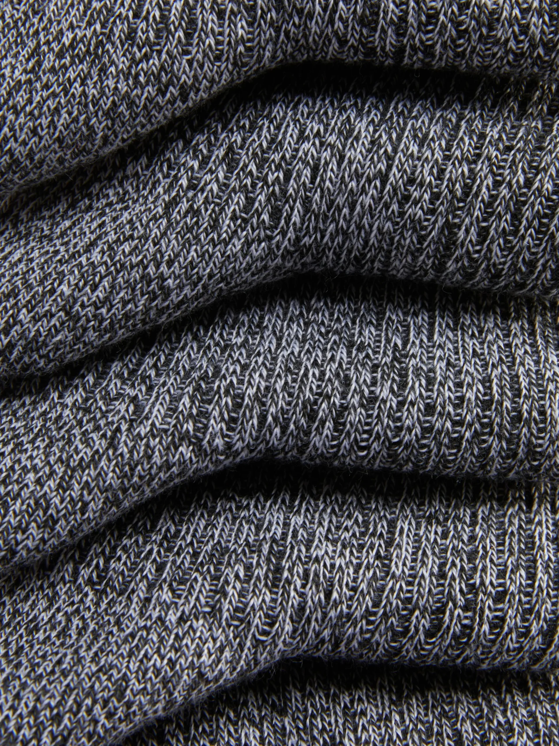 Gerippte Crew-Socken, 5er-Pack