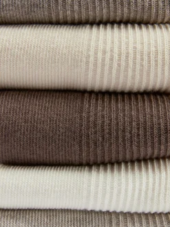 Gerippte Crew-Socken, 5er-Pack