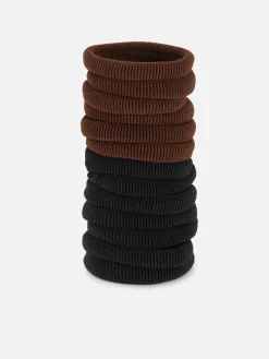 Gerippte Haargummis, 20er-Pack