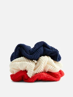 Gerippte Haargummis, 3er-Pack