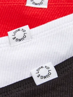 Gerippte Miami-Tangas, 3er-Pack