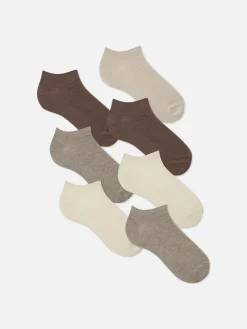 Gerippte Sneakersocken, 7er-Pack