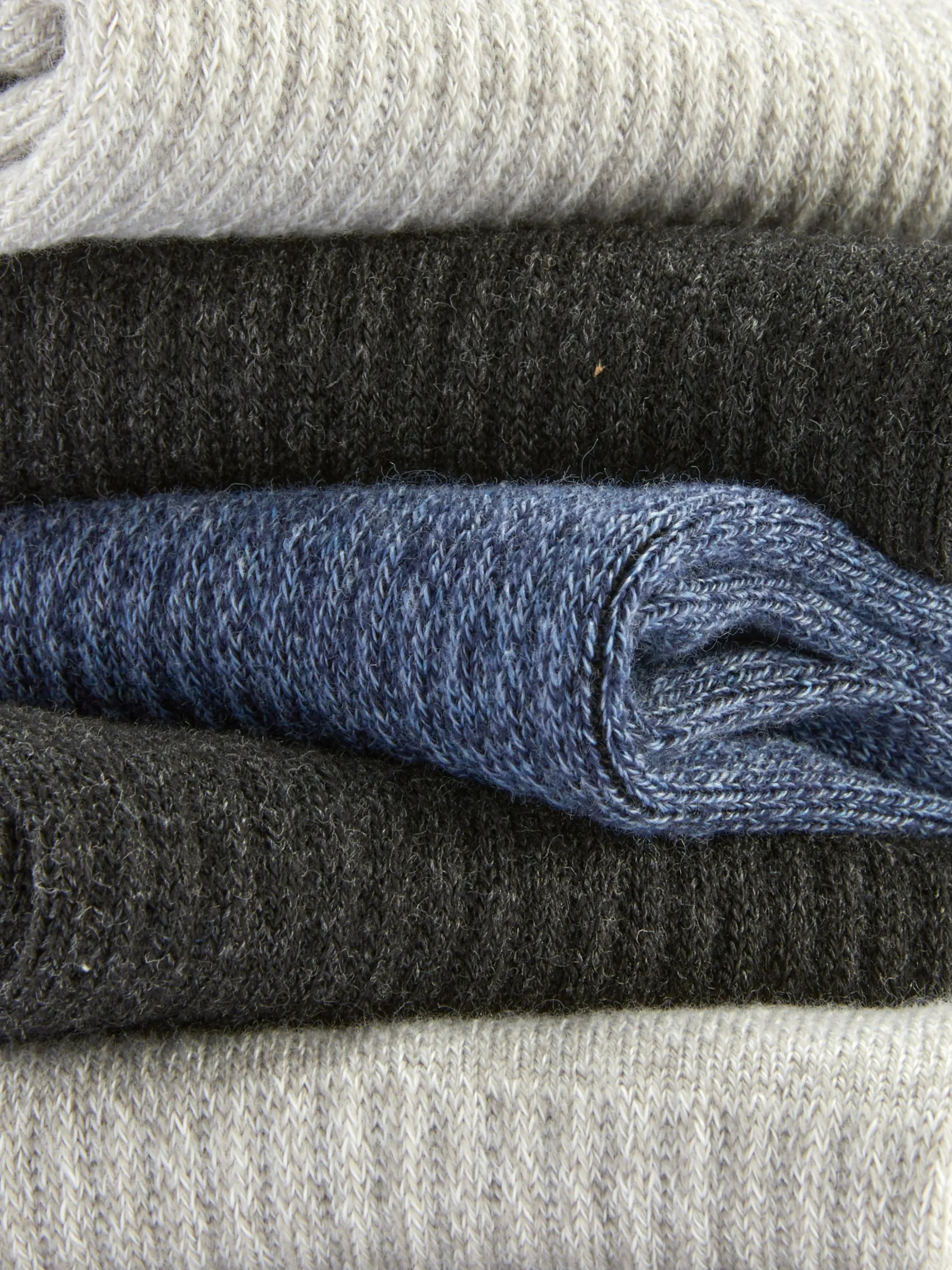 Gerippte Sneakersocken, 5er-Pack