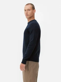 Gerippter Pullover Mit Rundhalsausschnitt