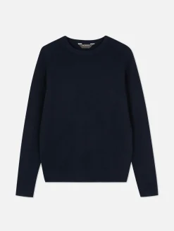 Gerippter Pullover Mit Rundhalsausschnitt