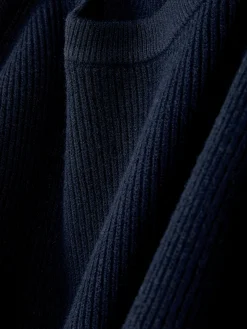 Gerippter Pullover Mit Rundhalsausschnitt