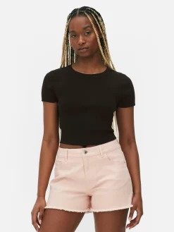 Geripptes, Bauchfreies Top