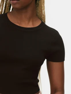 Geripptes, Bauchfreies Top