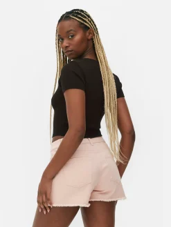 Geripptes, Bauchfreies Top