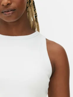 Geripptes, Kurzes Trägertop Mit Racerback