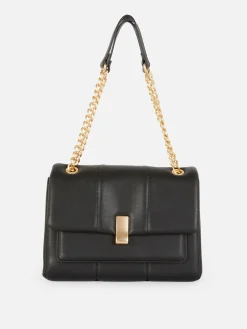 Gesteppte Schultertasche Mit Überschlag