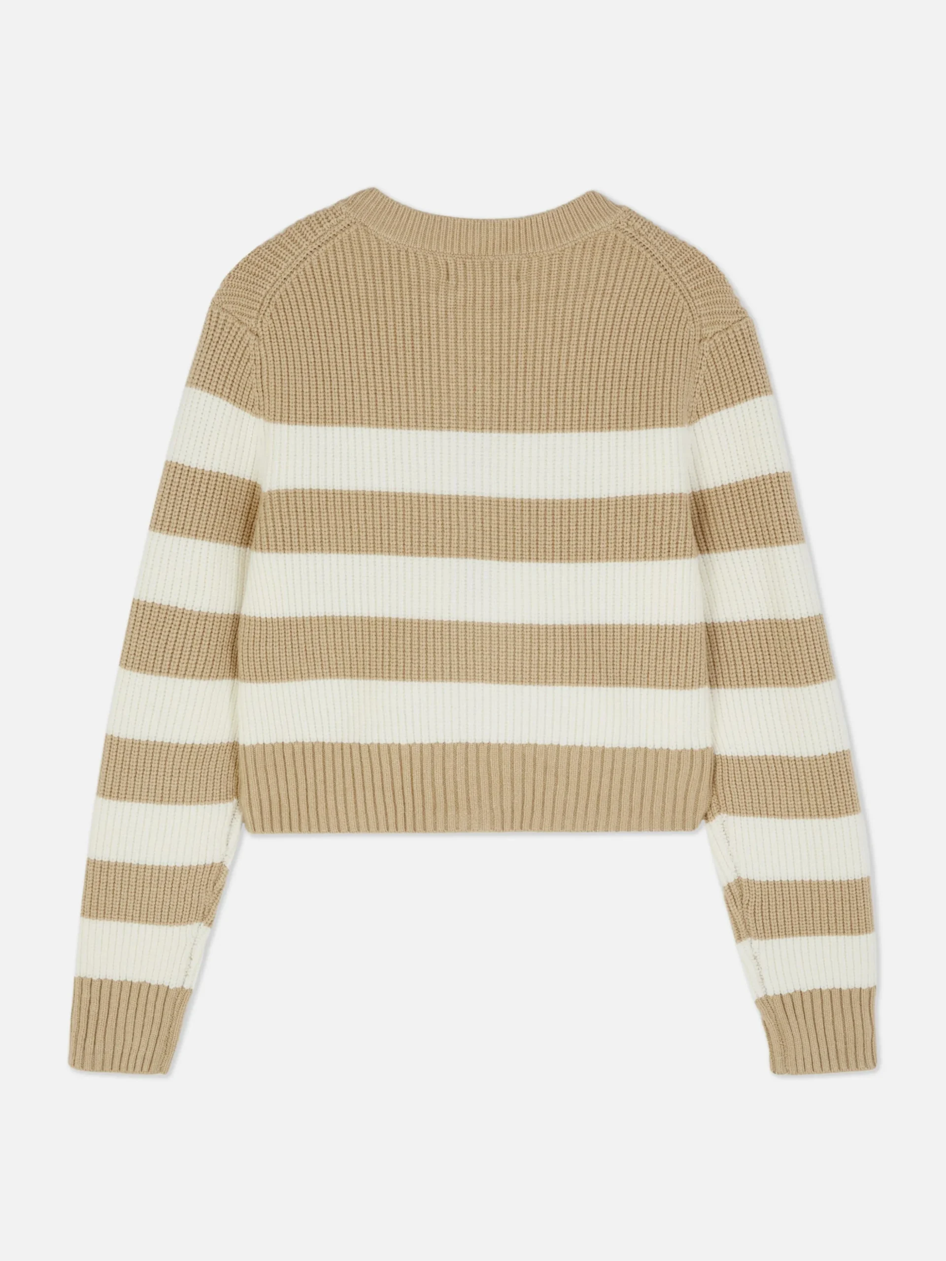 Gestreifter Cardigan Mit Reißverschluss