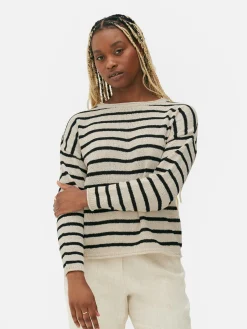 Gestreifter Strickpullover