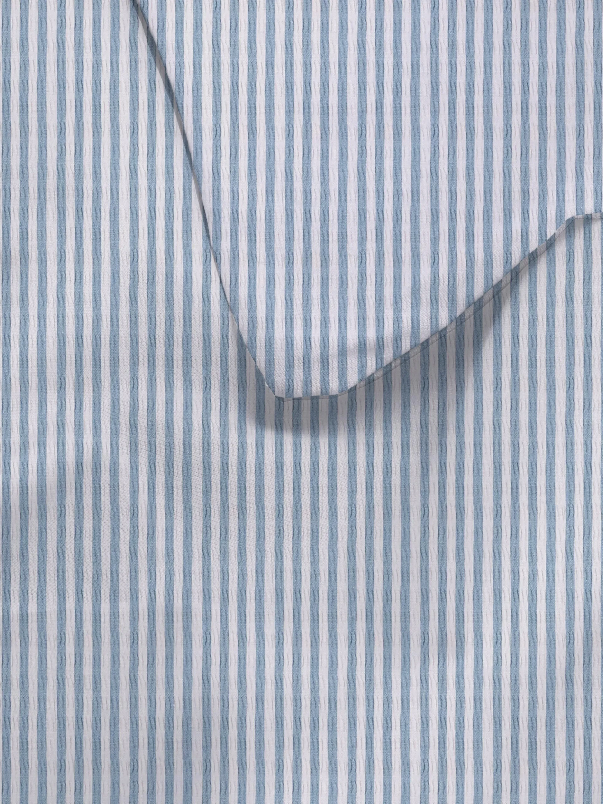 Gestreiftes Bettwäscheset Aus Seersucker, Super-Kingsize