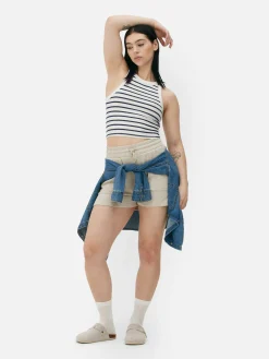 Gestreiftes, Geripptes Racer-Trägertop