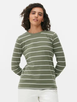 Gestreiftes Langarmtop