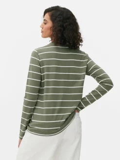 Gestreiftes Langarmtop