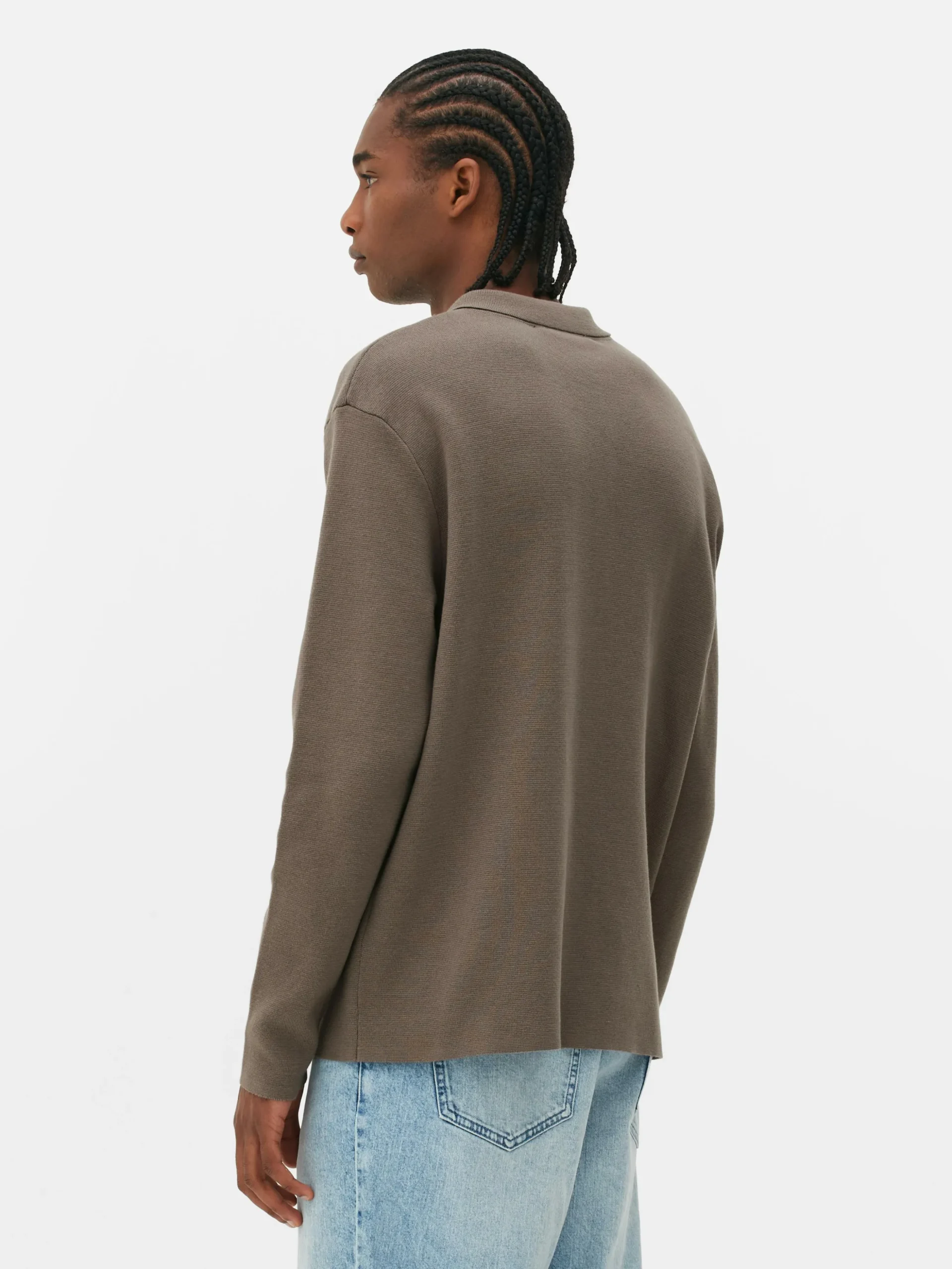 Gestricktes Hemd Mit Druckknöpfen